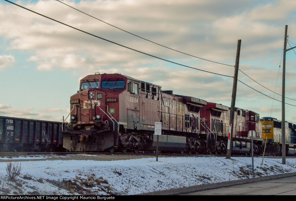 CP AC44CW Locomotives in the yard